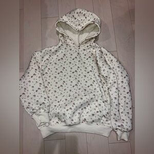 Floral hooded sweatshirt